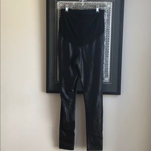 ASOS Faux leather over belly maternity leggings